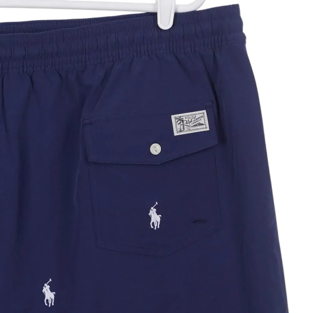 NWOT Polo Ralph Lauren Traveler Swim Trunks 4XLT Blue Pony Pockets Lined Shorts